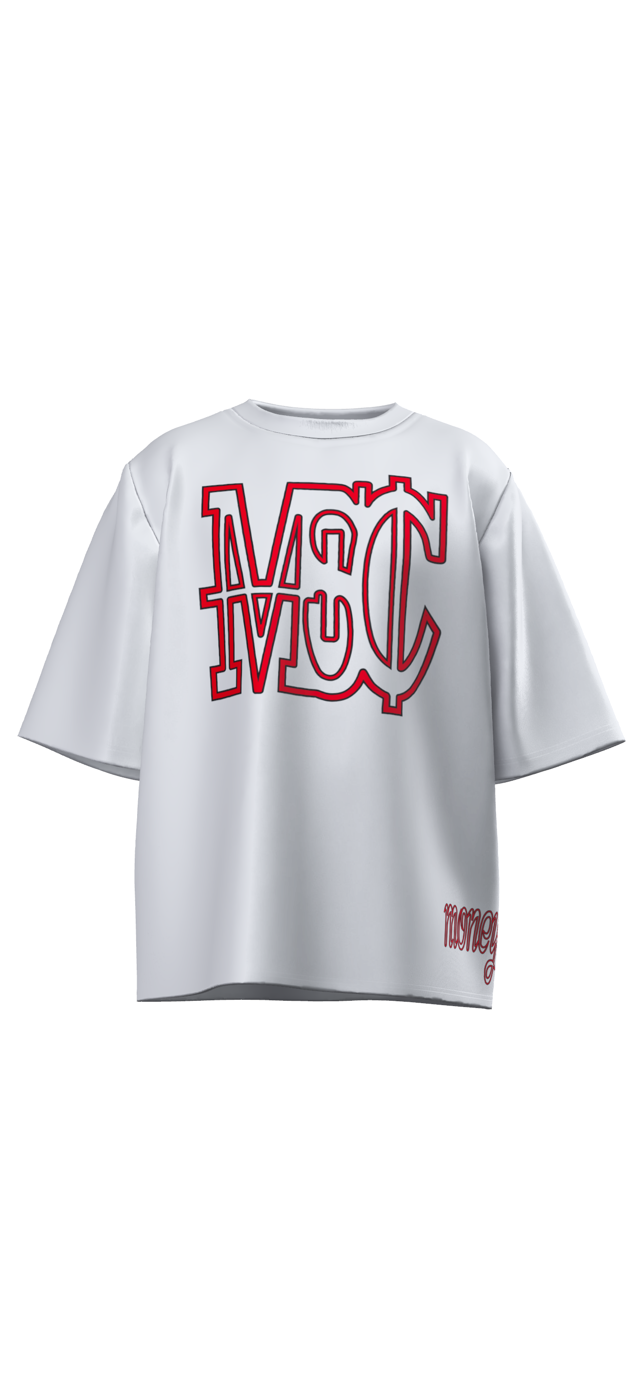 MSC TEE WHITE/RED